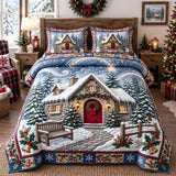 Snowy Stone Cottage 3-Piece Quilted Bedding Set GFTOTP21603