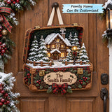Personalized Christmas Cottage Custom Shape Quilted Door Hanger QTCUZ GFTOTP21723