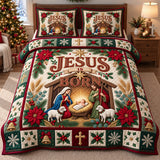 Jesus Is Born 3-Piece Quilted Bedding Set GFTOTP21788