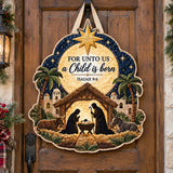 Child Is Born Custom Shape Quilted Door Hanger GFTOTP21933
