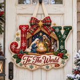 Joy To World Custom Shape Quilted Door Hanger GFTOTP21935