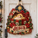 Jesus The Gift Custom Shape Quilted Door Hanger GFTOTP21936