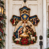 HOLY FAMILY CROSS | QUILTED DOOR HANGER