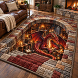 Ancient Library Dragon Area Rug GFTOTP22528