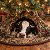 CHRISTMAS ANIMALS WOODLAND DEN | QUILTED CHRISTMAS TREE SKIRT