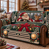 Jolly Santa Ride Quilted Sofa Cover GFTOTP22776