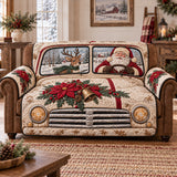 Jolly Santa Ride Quilted Sofa Cover GFTOTP22778