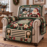 Jolly Santa Ride Quilted Sofa Cover GFTOTP22779