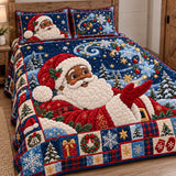 Midnight Santa 3-Piece Quilted Bedding Set GFTOTP22784