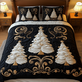 Elegant Christmas Tree 3-Piece Quilted Bedding Set GFTOTP637