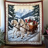WINTER WONDERLAND CARRIAGE RIDE | HANDMADE QUILTED BLANKET
