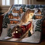 YULETIDE RAILWAY | HANDMADE QUILTED BLANKET