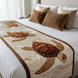 BED RUNNER - COASTAL SHELLS | QUILTED TABLE RUNNER