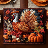 Quilted Placemat - Thanksgiving Turkey