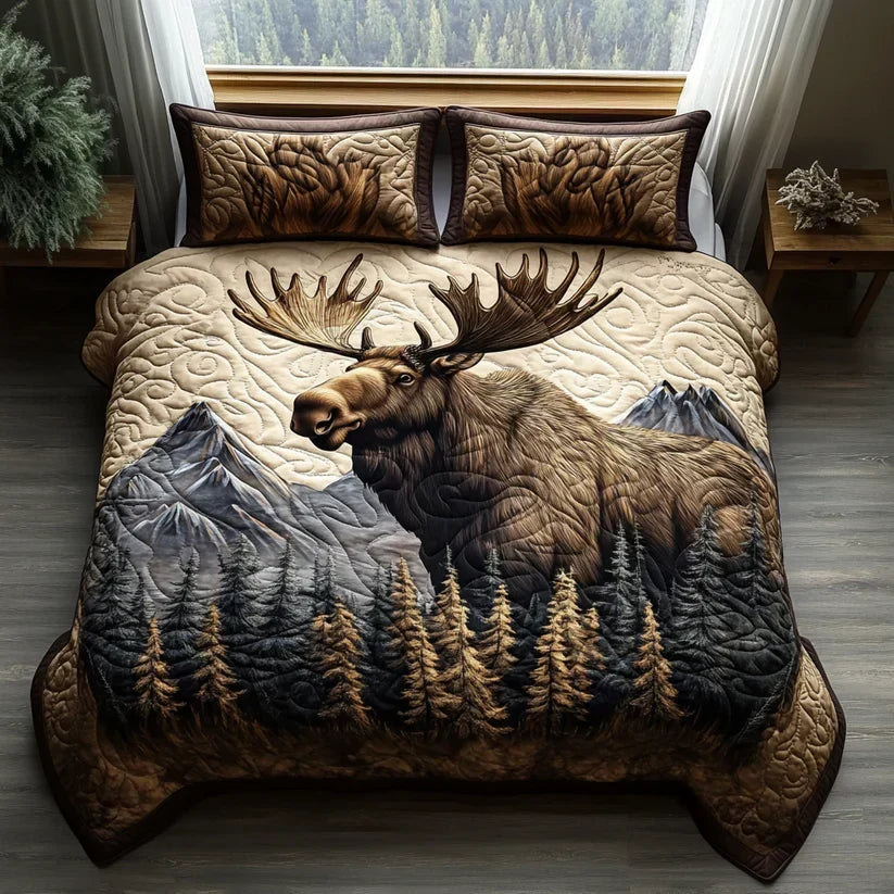 WOODLAND ANIMALS | 3-PIECE QUILTED BED SET