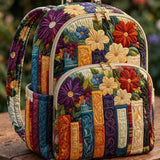 Padded Backpack - Books and Daisies