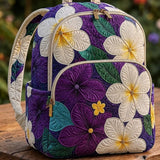 Padded Backpack - Purple Plumeria