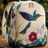Padded Backpack - Hummingbird and Wildflowers