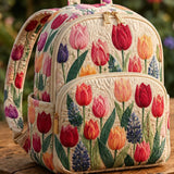 Padded Backpack - Colourful Tulips