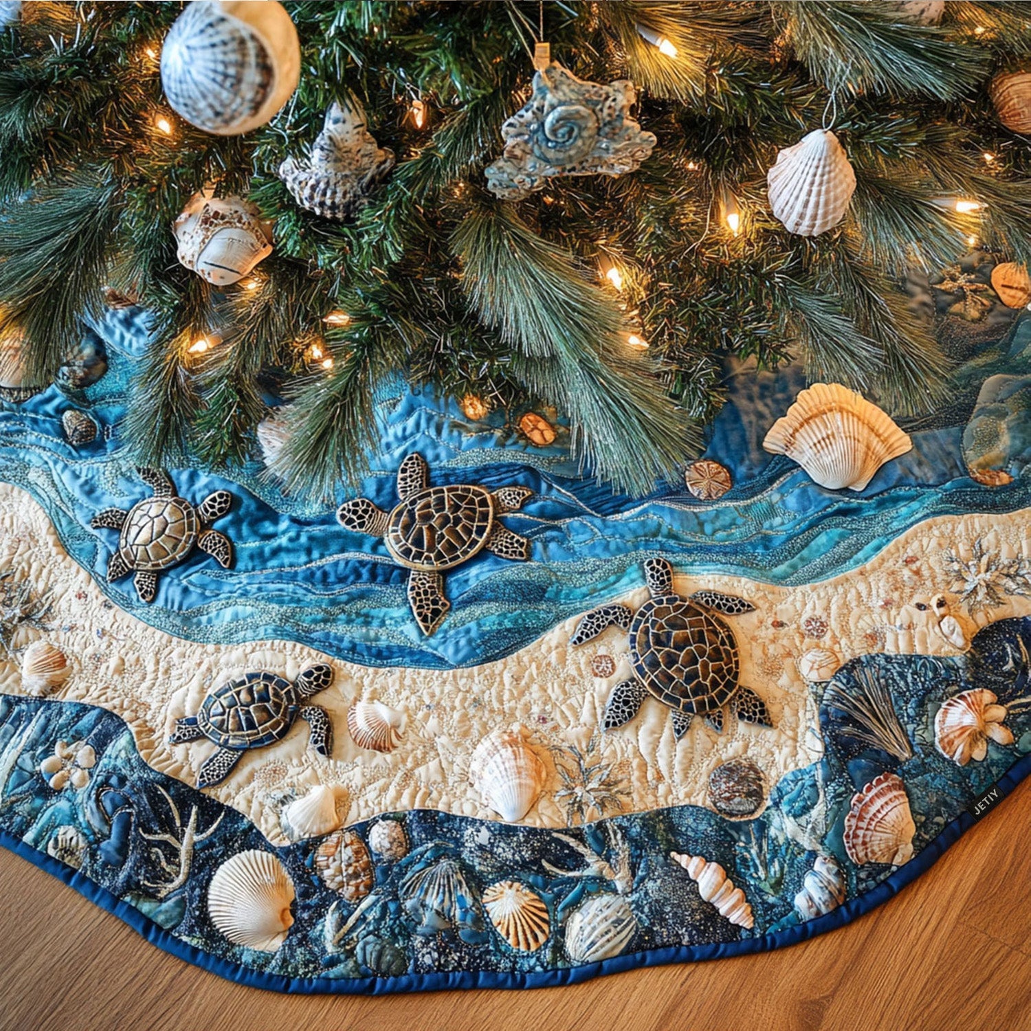 TURTLE CHRISTMAS | QUILTED CHRISTMAS TREE SKIRT
