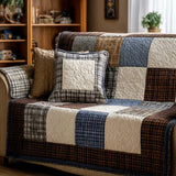 Ola - Quilted Sofa Cover in Rustic Style