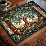 Quilted Placemat - Celtic Circle Tree