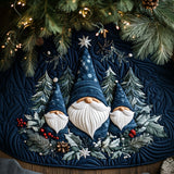 Snowy Cheer Quilted Christmas Tree Skirt