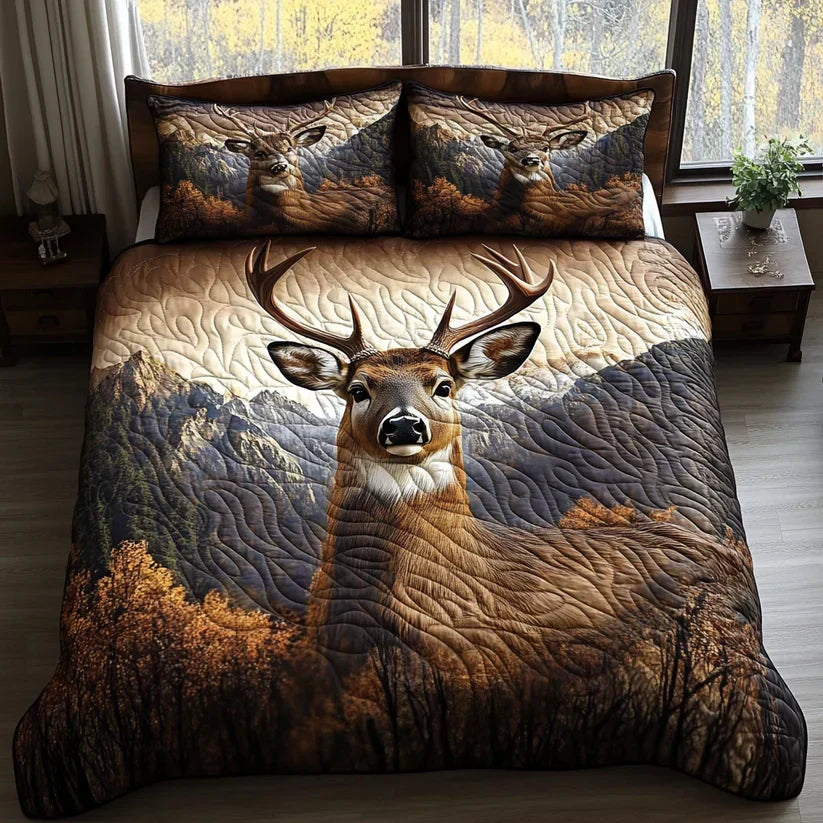 WOODLAND ANIMALS | 3-PIECE QUILTED BED SET