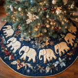 Wild Winter Christmas Quilted Tree Skirt
