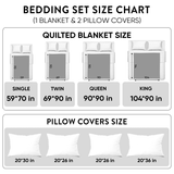 SANTA IN SNOW BEDDING SET | 3-PIECE QUILTED BED SET