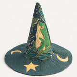 Handmade Quilted Witch Hat – Frog under the Stars