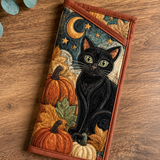 Quilted Glasses Case – Black Cat under the Halloween Moon