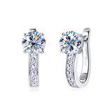 CHANNEL MOISSANITE EARRINGS | WHITE GOLD JEWELLERY