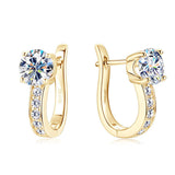 CHANNEL MOISSANITE EARRINGS | WHITE GOLD JEWELLERY