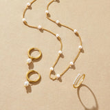 PEARL PURE NECKLACE | GOLD JEWELLERY